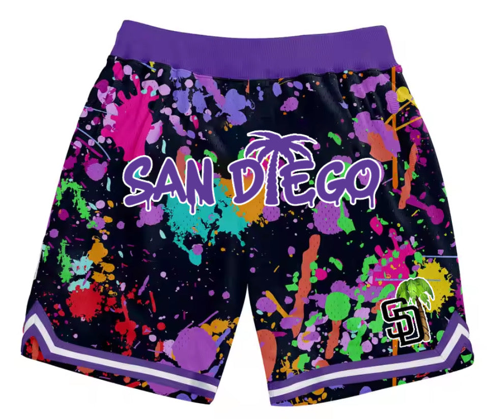 SAN DIEGO GRAFFITI Workout shorts